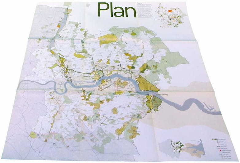 The All Projects Plan shows how individual sites fit into a broader map, centering on the river Thames and its tributaries.