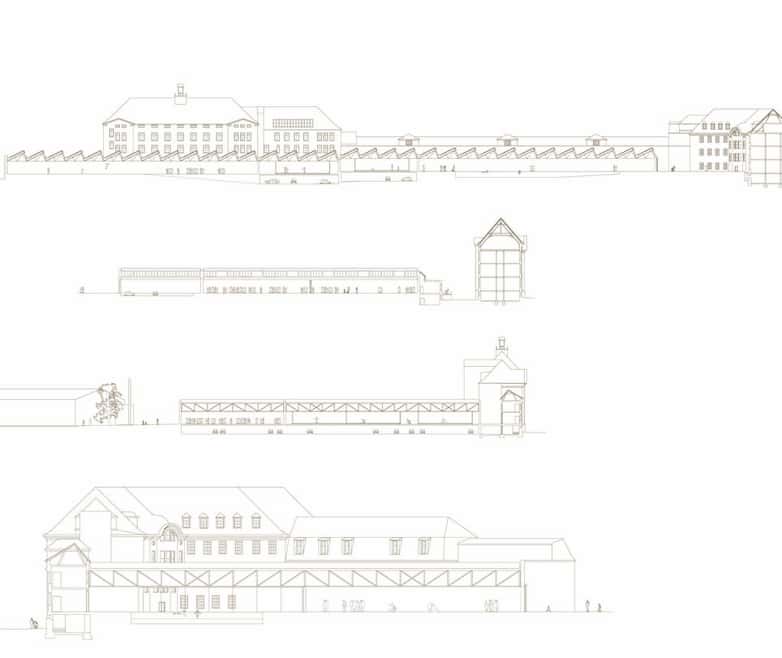 Architectural sections of competition proposal.